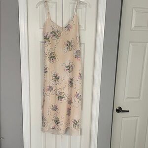 English Factory Floral Cream lined elegant dress